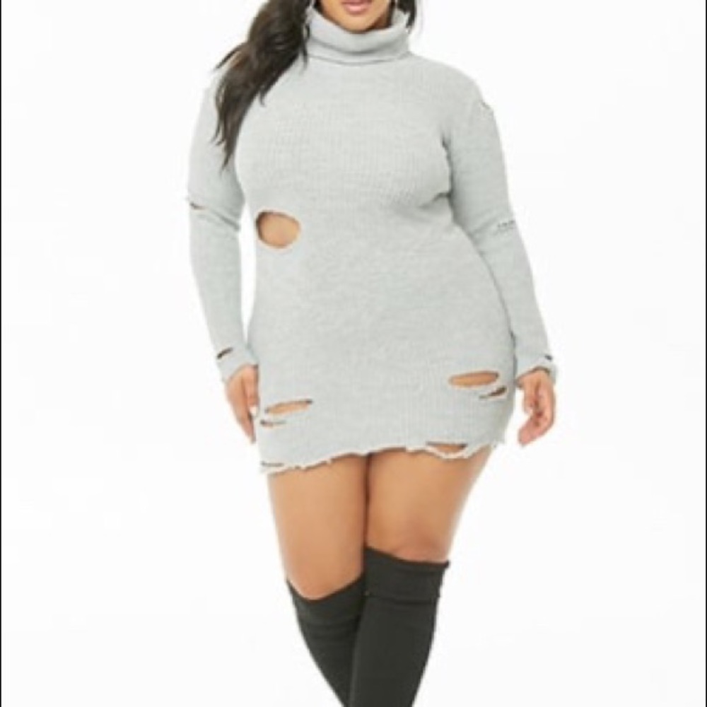 Plus size sweater dress